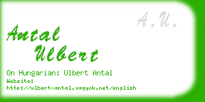 antal ulbert business card
